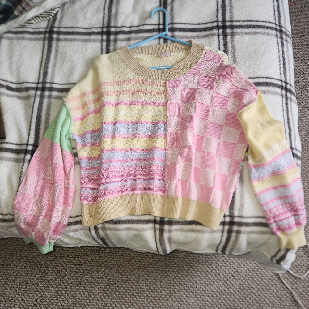 Colorful Patchwork Sweater